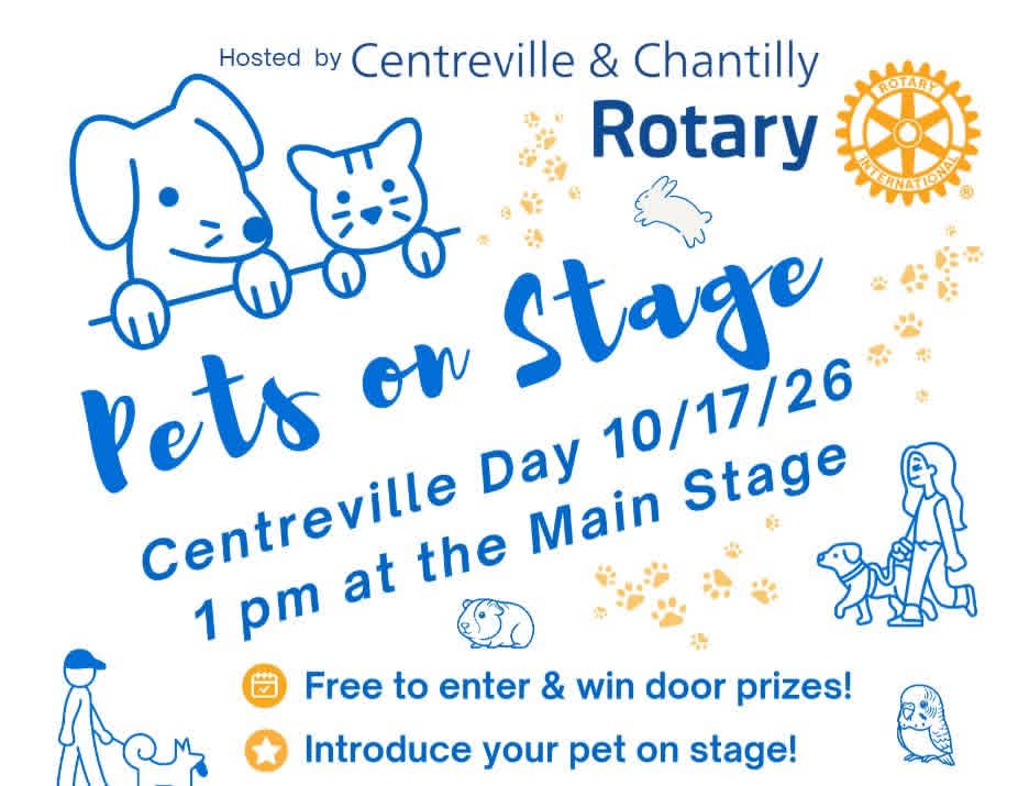 "Pets On Stage" at Centreville Day: Main Stage at 1pm