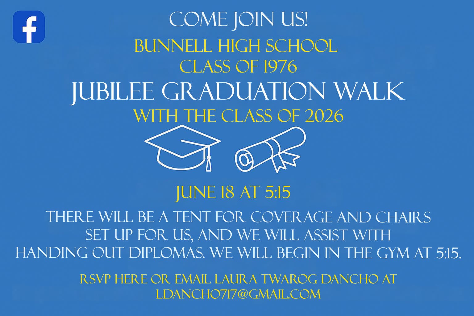 Jubilee Graduation Walk for the Class of 1976