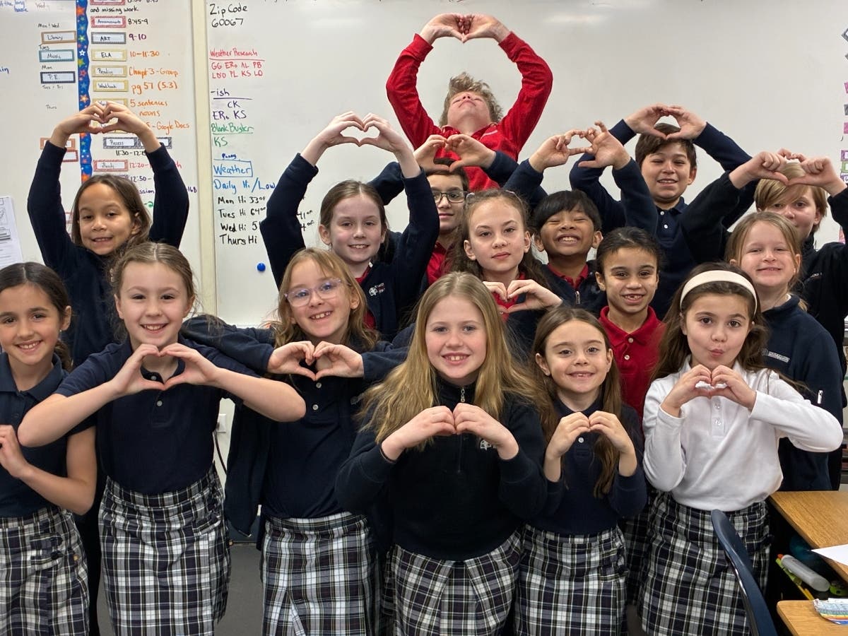 Kindness in Action: Students in Dr. Arthur and Mrs. Bacha’s third-grade class, who each created a personalized slide to welcome a new international classmate moving from Italy.