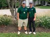 Marty Bennett, left, and Paul Douglas earned medals for their overall finish in conference.
