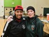Alumnae Sharnita Lloyd, left, and Kristy Scialabba