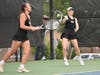 Moraine Valley women’s tennis players Maya Morris, left, and Allyson English competed at the national tournament this spring.