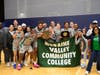 The 2025-26 Moraine Valley Community College women’s basketball team wins the NJCAA Region 4 championship.