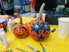 The rail trail party featured pumpkin painting by kids and adults. 