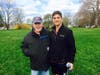A volunteer at the North Star Children’s Ramble for nearly 20 years, Bill Norris (left) poses with Ben Reynolds on the Endicott House fields.