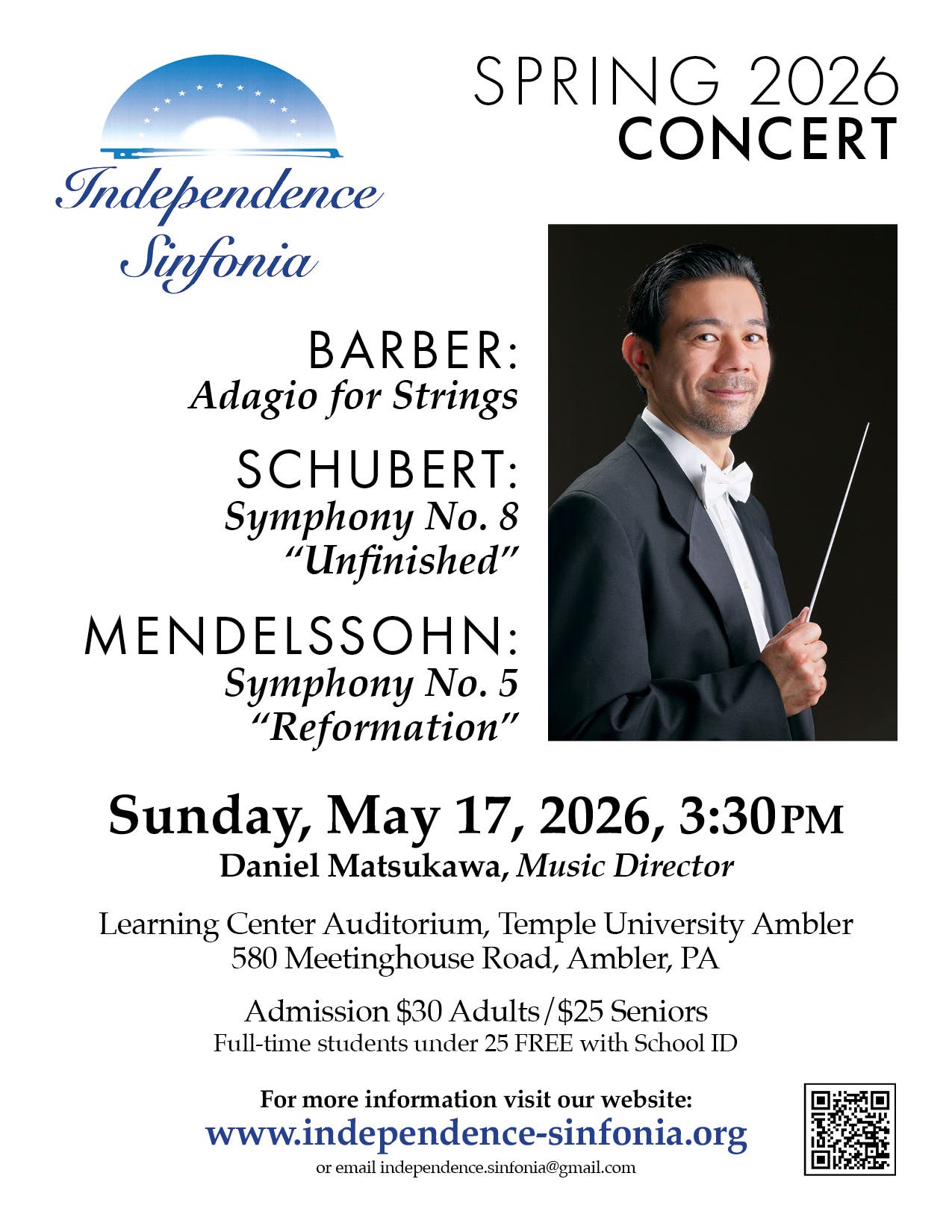 Independence Sinfonia Spring 2026 Concert
