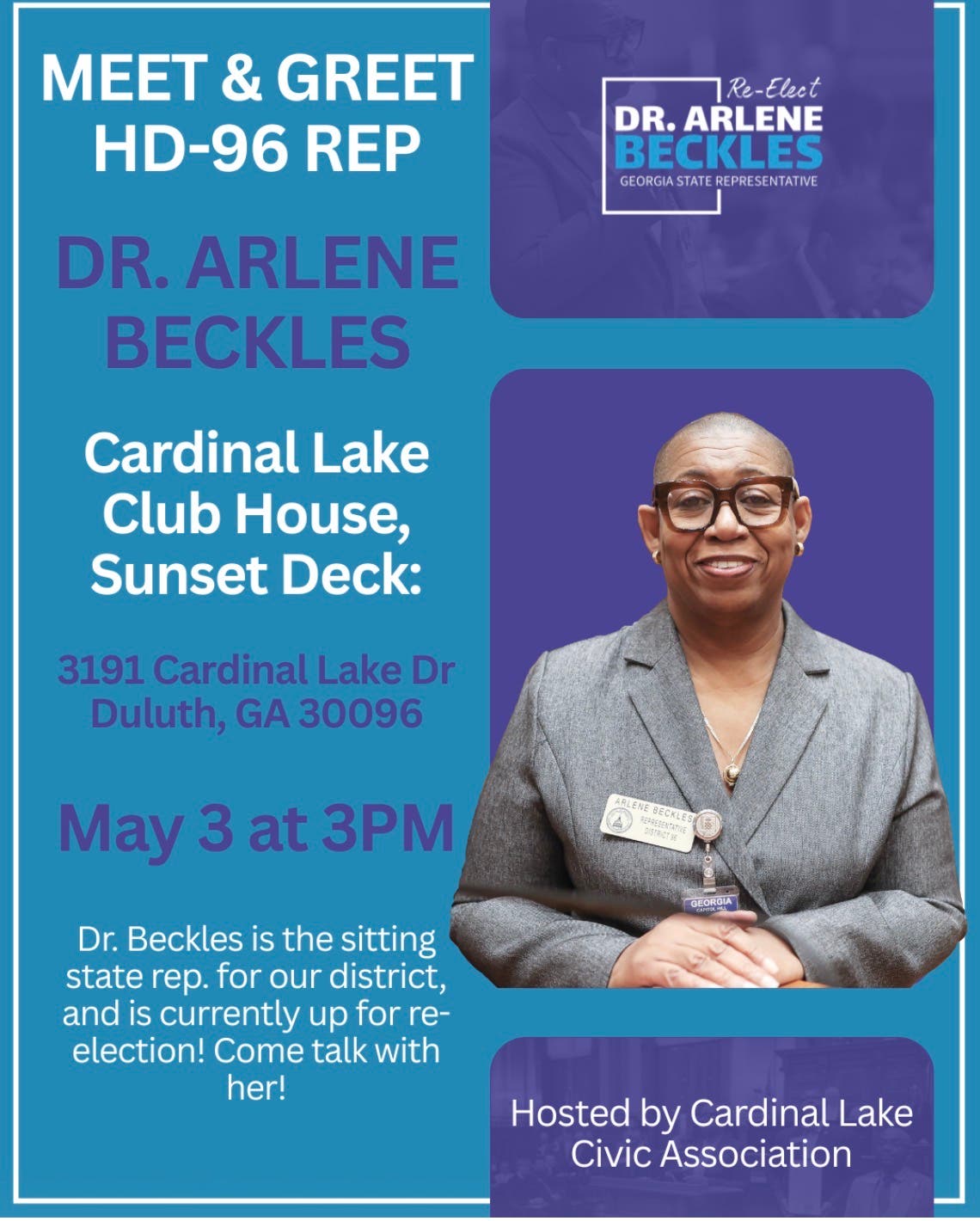 Meet & Greet HD-96 Rep Dr. Arlene Beckles