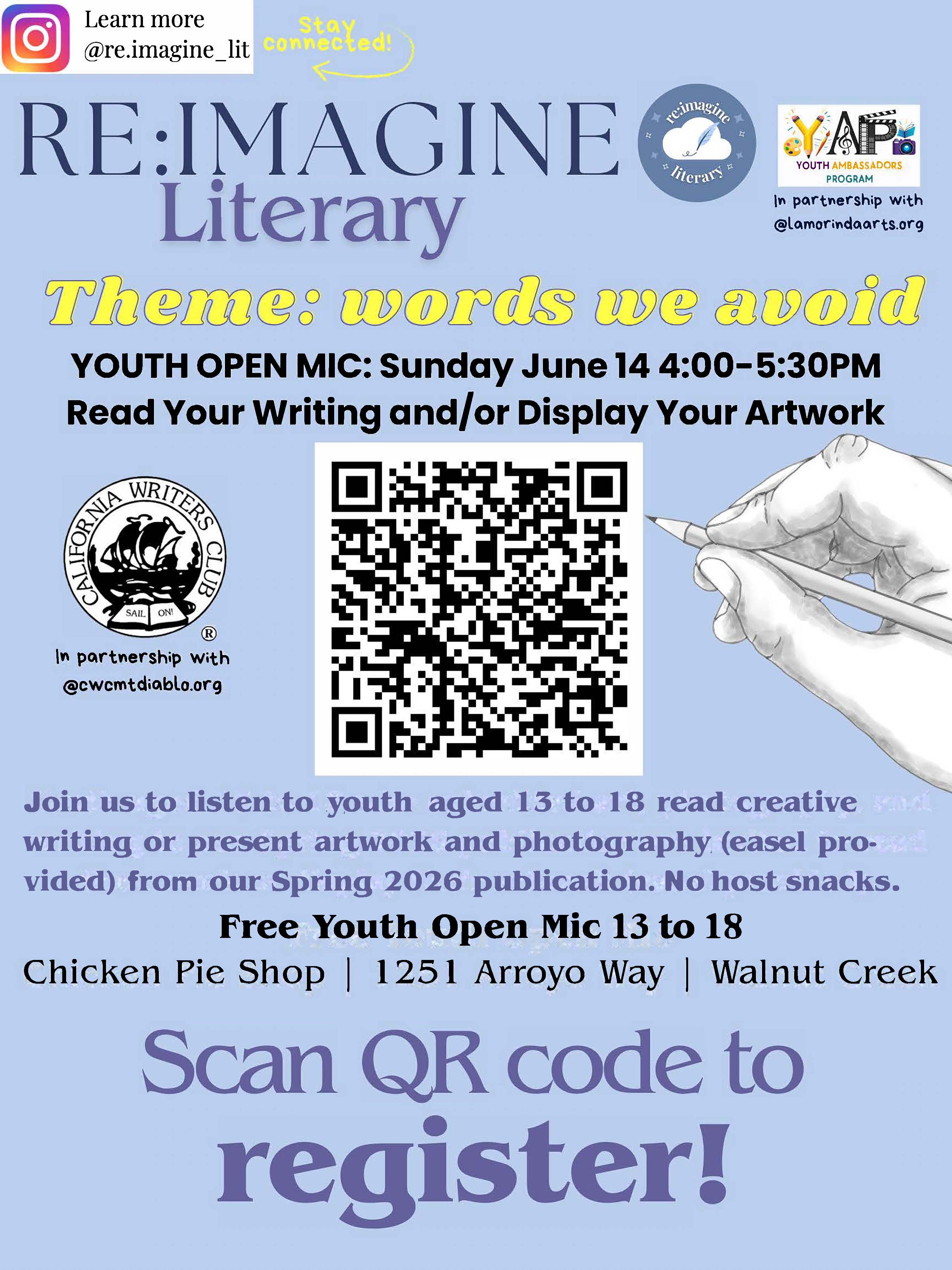 Re:Imagine Literary - Free Youth Open Mic Ages 13-18