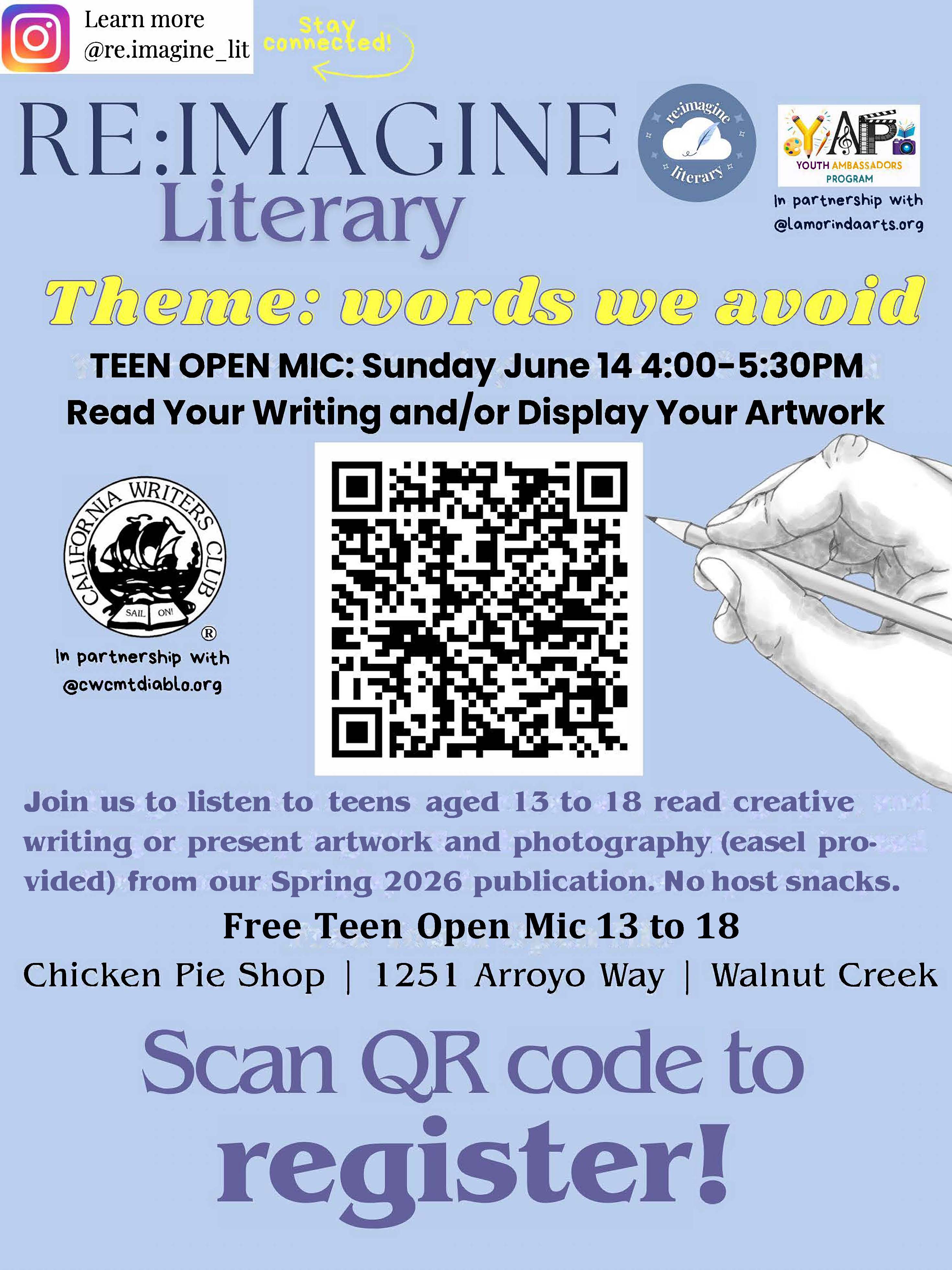Re:Imagine Literary - Free Teen Open Mic Ages 13-18