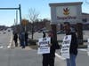 Rhode Island Stop & Shop workers on strike April 11, 2019.