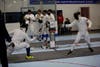 Fencers are pictured competing in Men’s Epee.