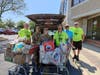 Warminster Food Bank collected over 2200 pounds of nonperishable food items and $615 in cash and Giant gift cards at its Stuff the Humvee event. The Biddle Air National Guard Base provided a vehicle for the event and military personnel helped out. 