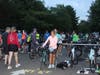 Participants queue up for the bike portion of the Marshall Financial/Warrington Cares Sprint Triathlon, held Sunday, September 10, 2023.