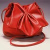 "Red Goatskin Gathered Purse"