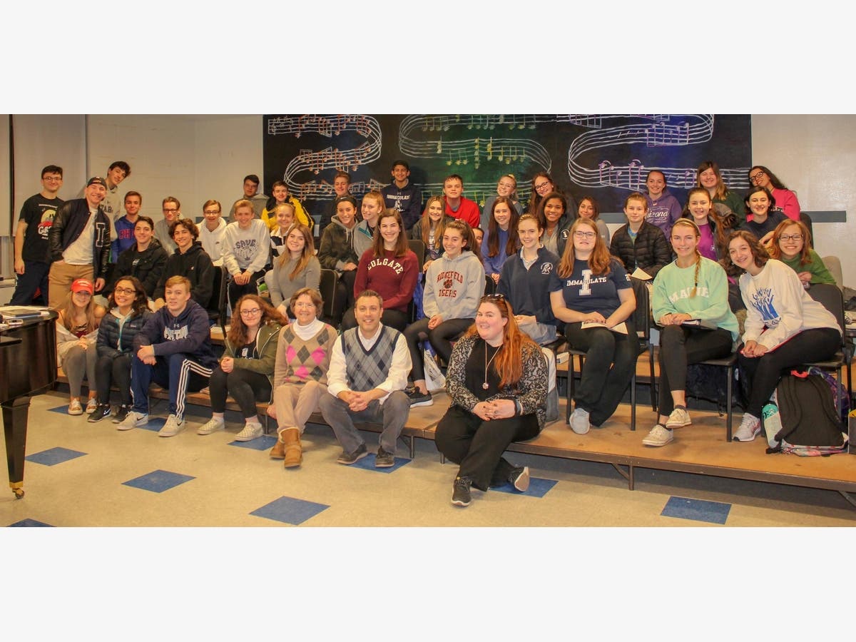 Carol de Giere and the cast and crew of PIPPIN at Immaculate HS