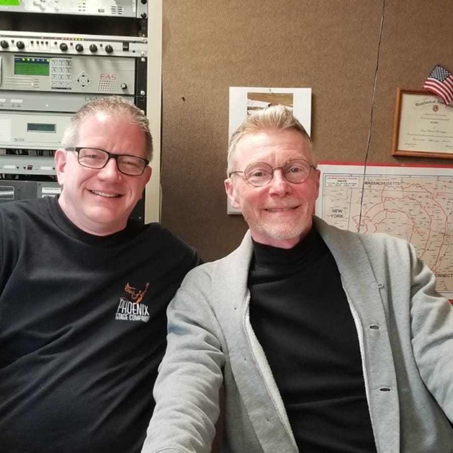 Ed Bassett (left) and Roger Grace at WZBG 97.3FM