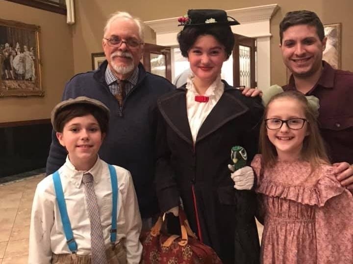 Bob Tansley (top left) and Ben Orlando (top right) with some cast members