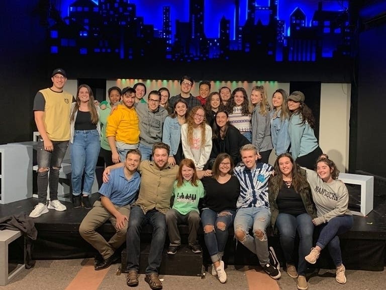 The cast and crew of FALSETTOS
