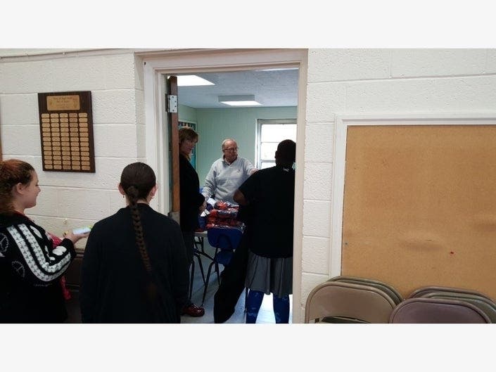 2018 photo of coat distribution