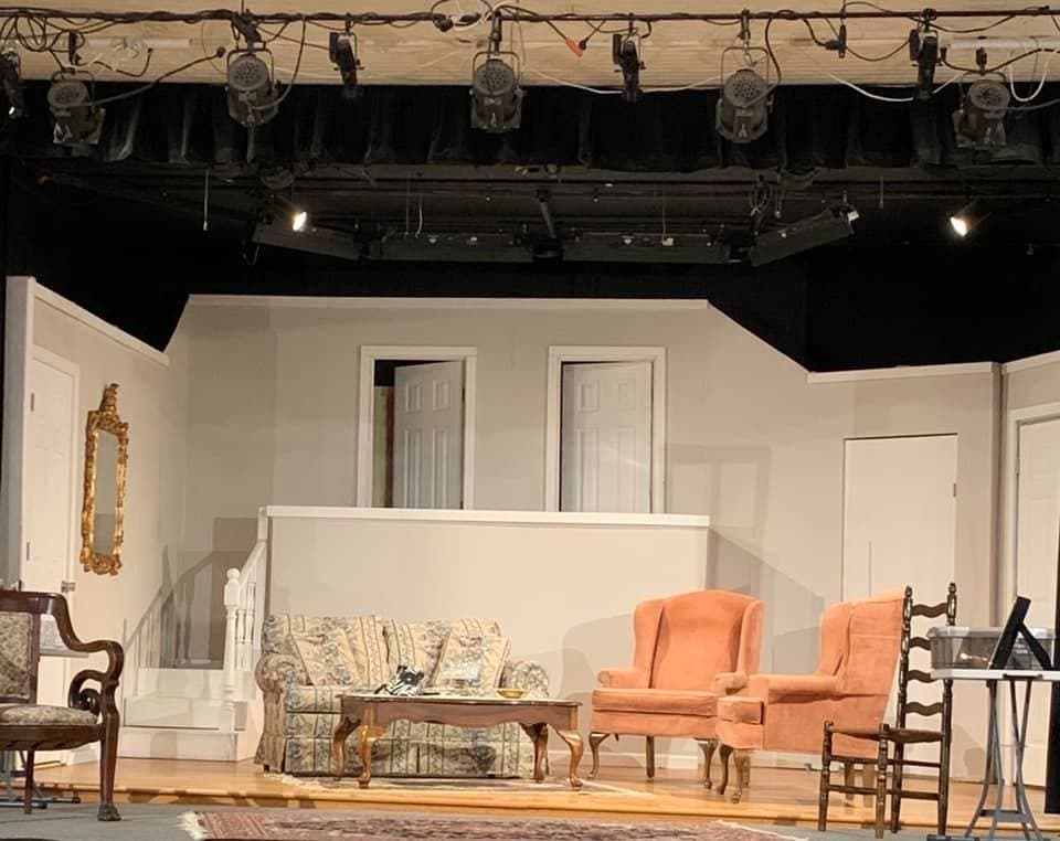 The set for RUMORS at CTAW