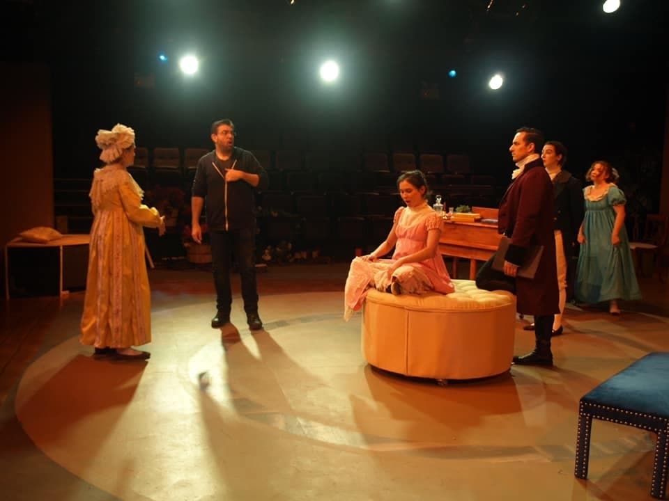 Cast members with director Jason O’Connell