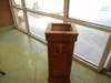 The new collection box at the main doors