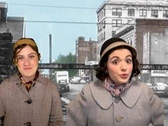 Michele Shapiro as Francis O'Connell and Alexis Reda as Olive Witt in THE RADIUM GIRLS