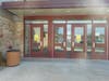 The entrance to the clinic at Naugatuck High School on Saturday