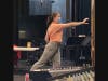 Tracy Ferguson, a junior at Fairfield who masterfully plays the role of Heidi , in movement rehearsal