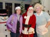 Nancy Sasso Janis with Santa and Earlene Babcock after a preview Earlene production at Seven Angels