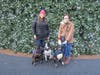 Natalie Kight and Nancy Sasso Janis with Pink (left,) Gunner and Deisel