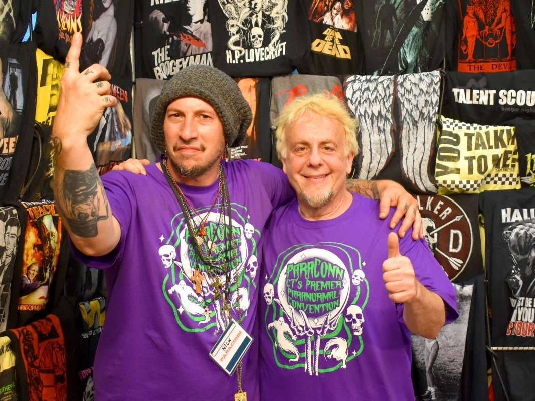 Nick Grossmann and Charles F. Rosenay!!!, “The Shaman and The Showman” at the first-ever ParaConn inside the Ansonia Armory.