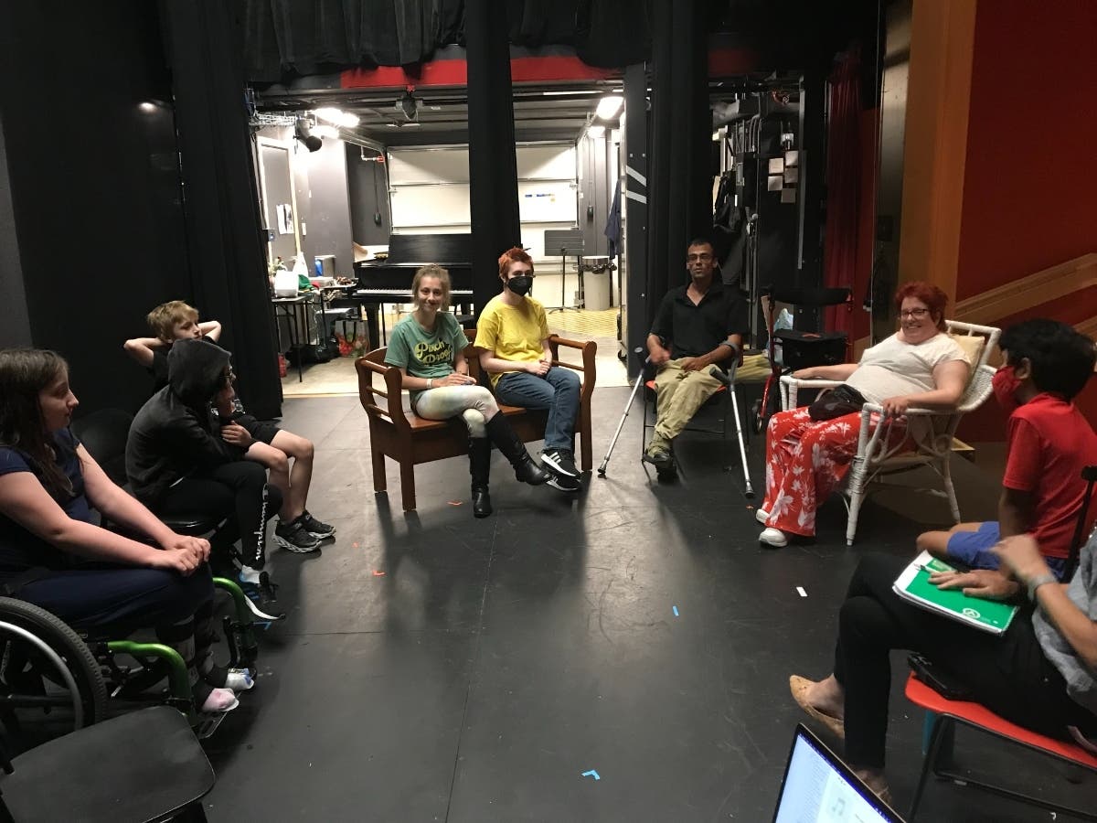 The Wheel Life Theatre Troupe at their first rehearsal for Peter and Wendy