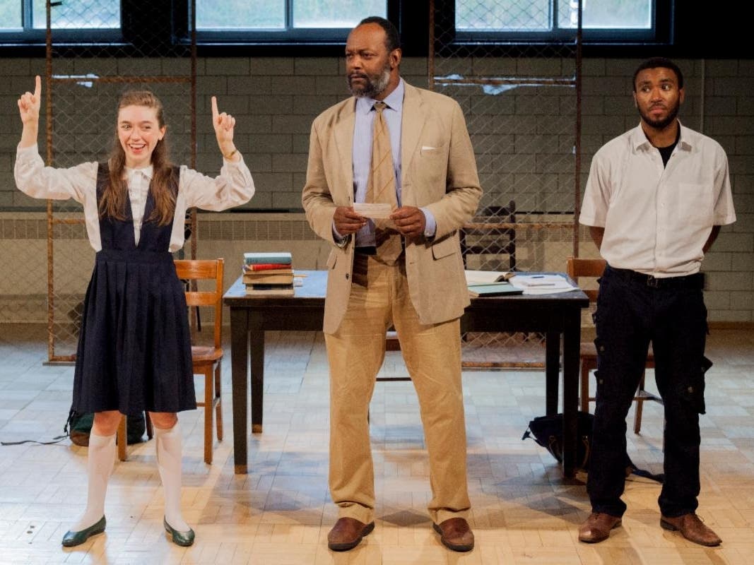 The cast of My Children! My Africa!: (l to r) Brianna Joy Ford, Godfrey L. Simmons Jr. and Jelani Pitcher.