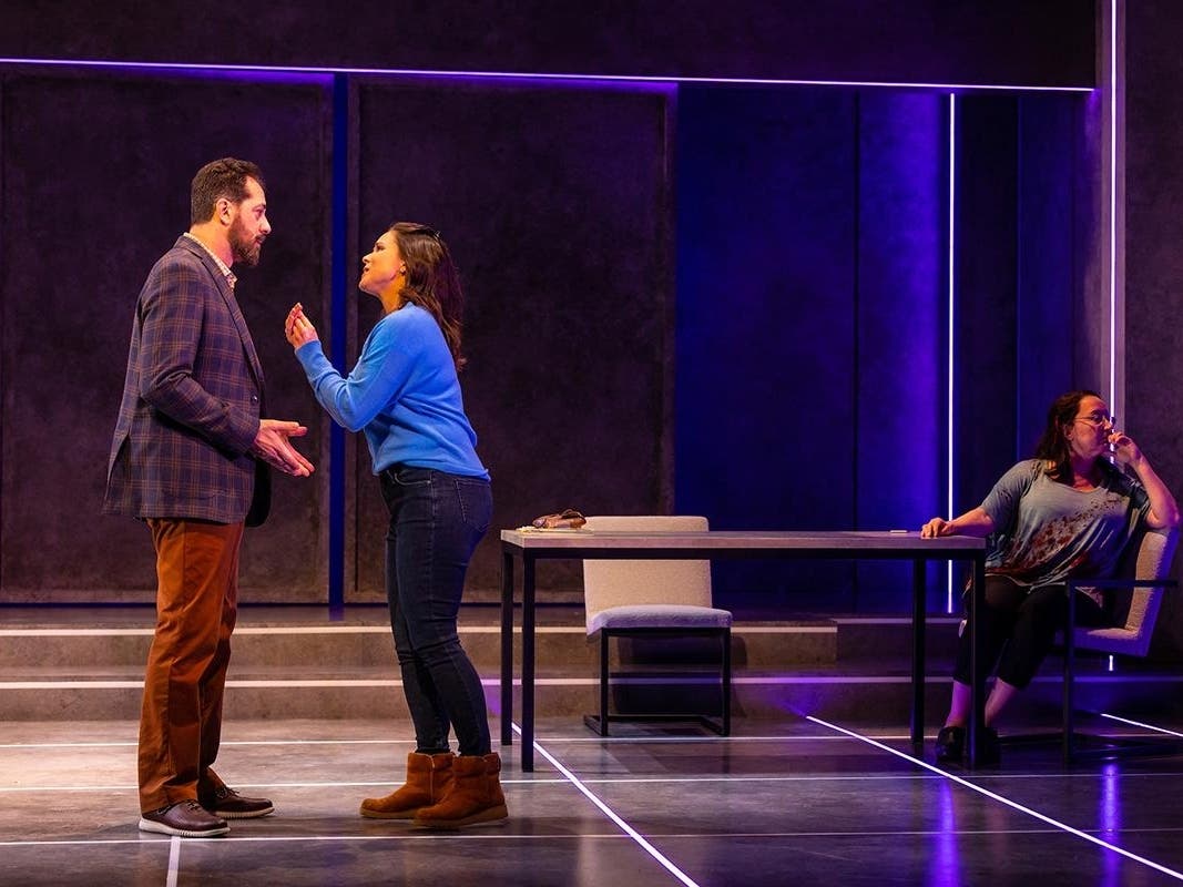 Rom Barkhordar, Vivia Font, and Adrianne Krstansky in The Art of Burning