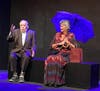 Larry Greeley (at left) is a delight as Harvey and Stephanie Hepburn (at right) is equally good as Sue in "Stealing a Kiss" by Laurie Allen (photo credit Rachel Ames)