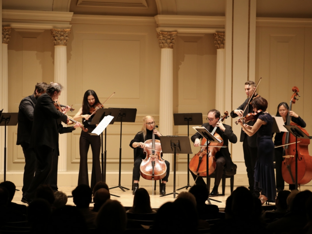 Photo of the Connecticut Virtuosi Chamber Ochestra in concert at Weill Recital Hall at Carnegie Hall by Sophia Sylveen.