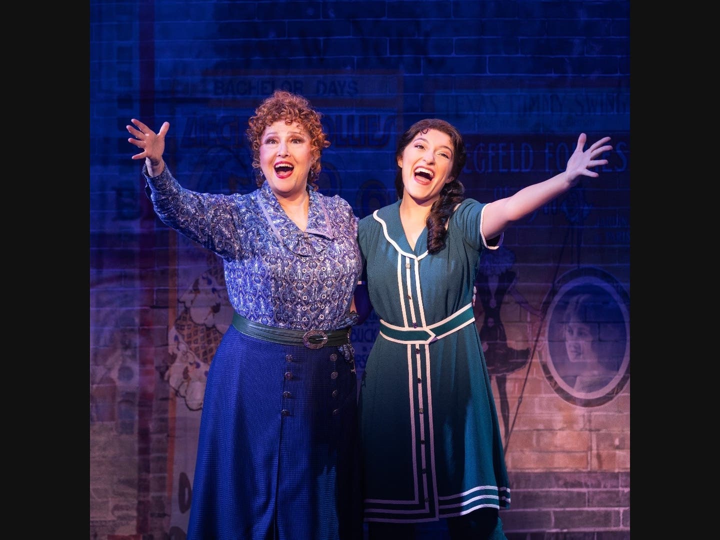 Melissa Manchester as Mrs. Brice (at left) and Katerina McCrimmon as Fanny in "Funny Girl"