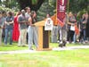 The Student Government President addresses her peers
