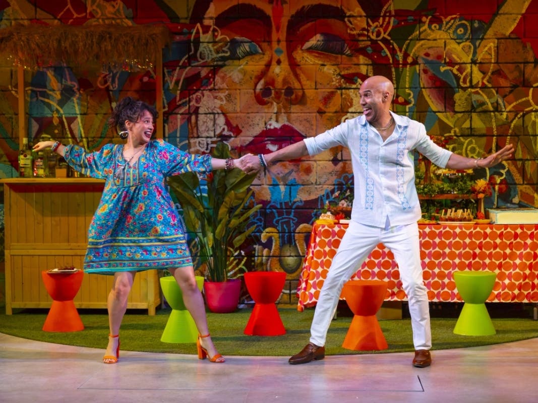  Maria Victoria Martinez and Luis Vega in "Laughs in Spanish." 