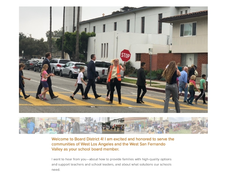 Failed congressional candidate Nick Melvoin promoting Citizens of the World on his LAUSD website