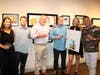 Lauren Widman, Conner Greenberg, Brent Cervenka, Derek Cunningham, Bethany Chatterjee, & Fabio Napoleoni (left to right) at Vinings Gallery on Canton