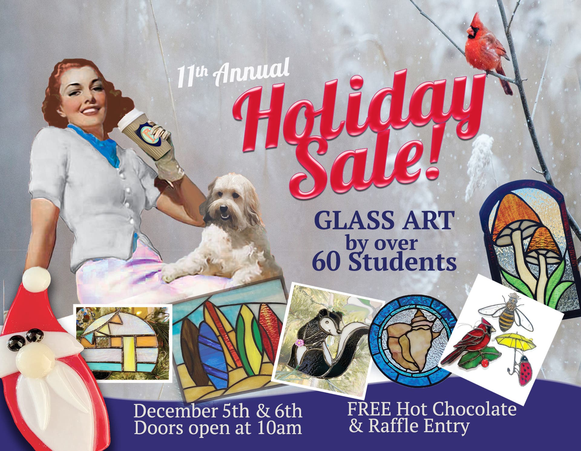 Bosgraaf Stained Glass Studio’s 11th Annual Holiday Sale & Hot Chocolate Happening!