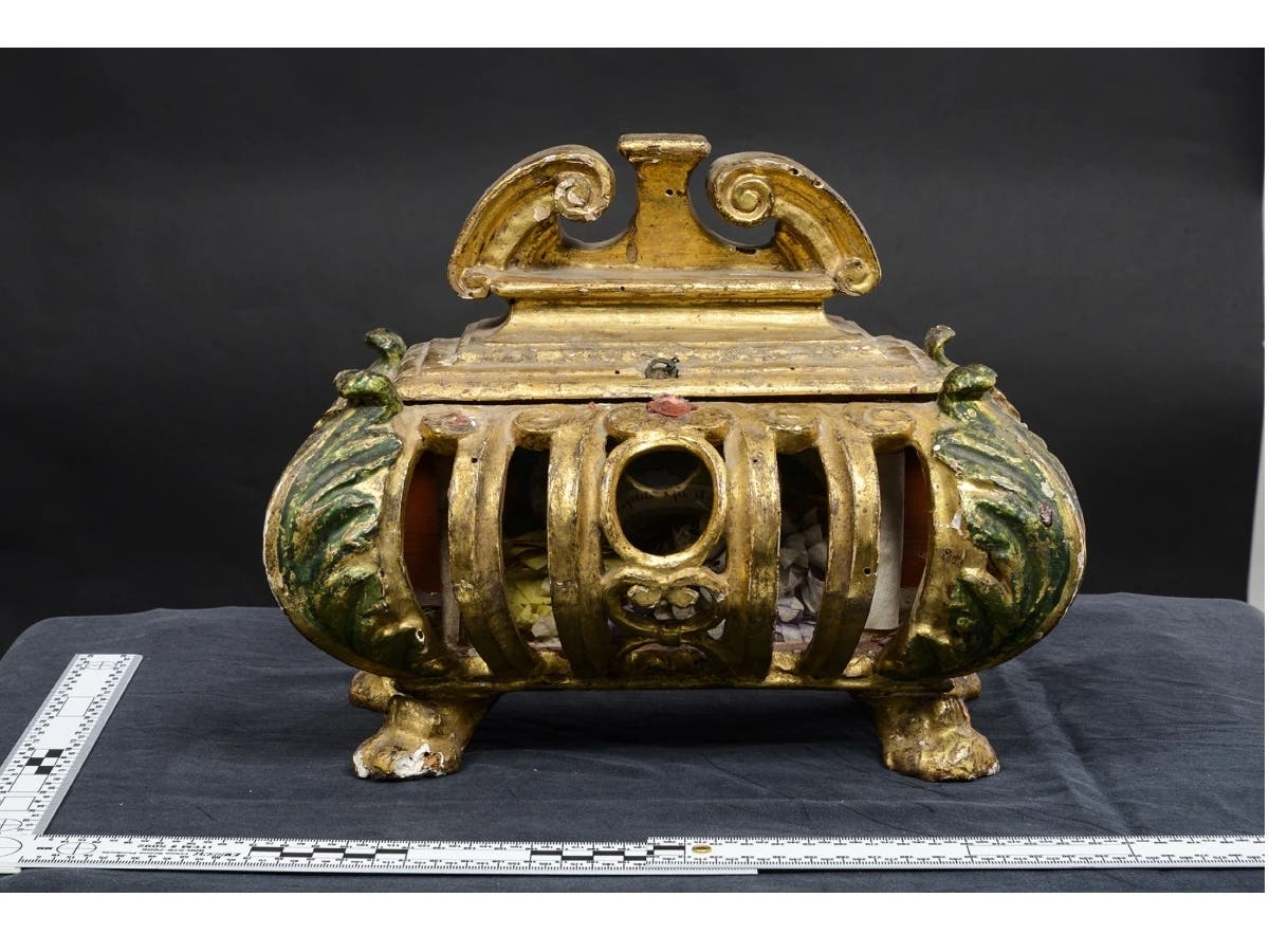 The FBI says it recovered a 17th-century reliquary urn that was stolen from an Italian church.