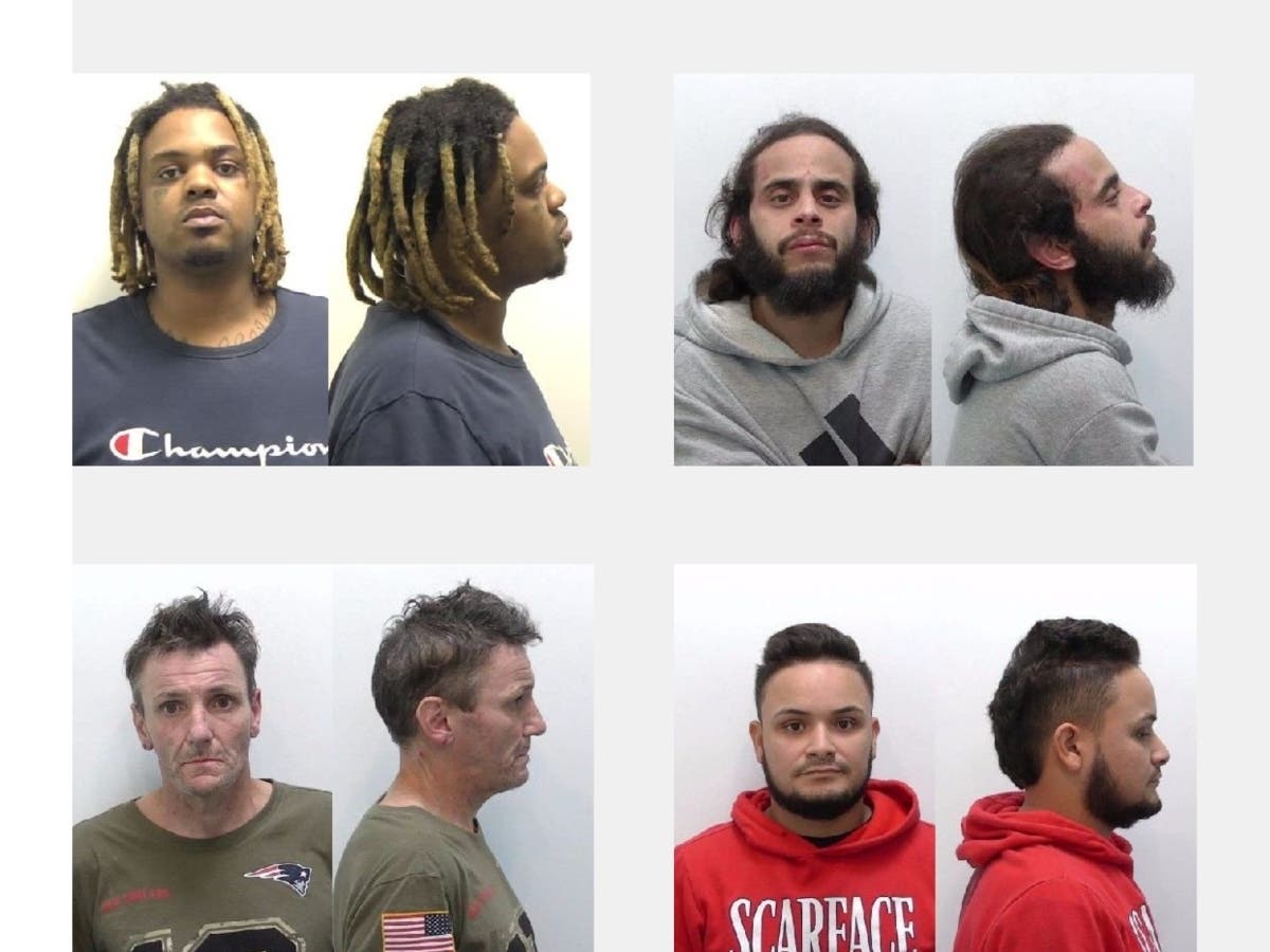 Clockwise from top left: Rashard Crum, Christopher Pagan, Jeffrey Gonzalez and Robert Hunt
