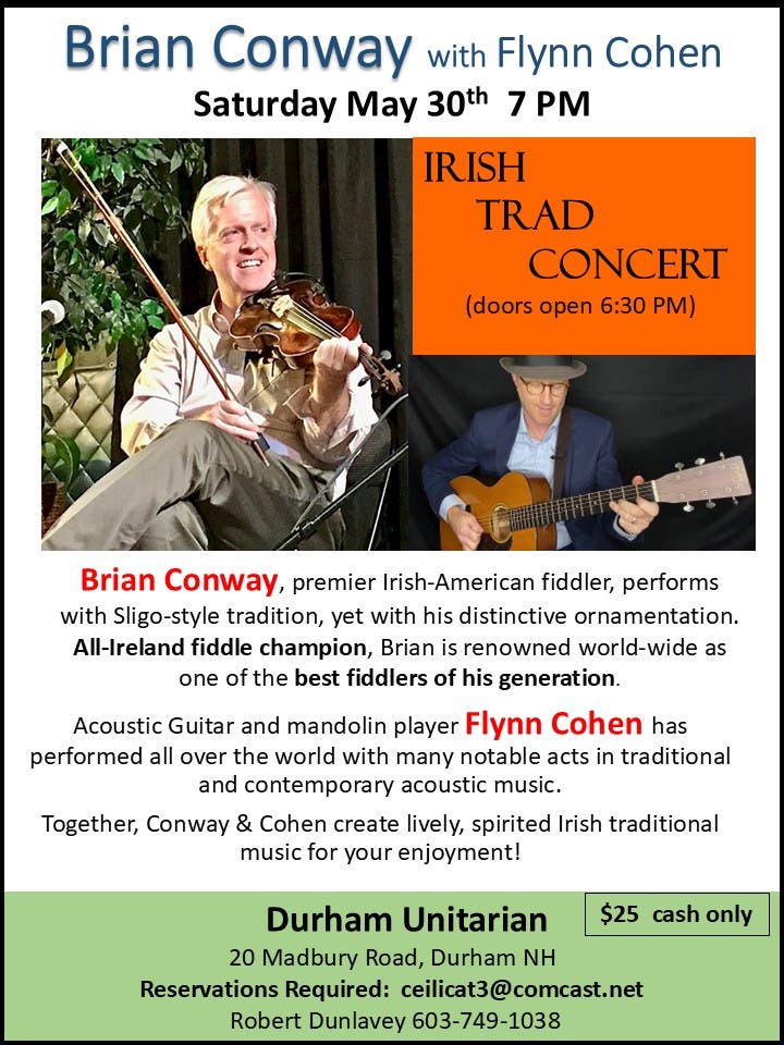 Irish Trad Concert - Brian Conway and Flynn Cohen
