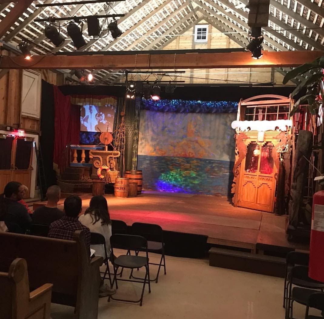 English Barn during theater production
