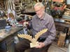 Ray Ford working on a new sculpture;