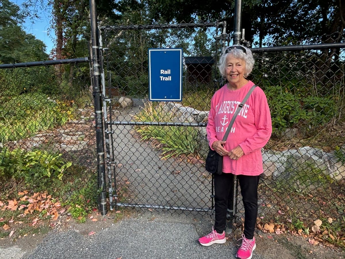 Brooksby Village residents meet once a week to walk the Rail Trail together.