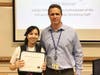 Principal Shad Hallihan and Esperanza Cuellar